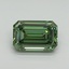 5.07 Ct. Fancy Vivid Pacific Green Emerald Lab Grown Diamond