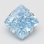 3.06 Ct. Fancy Vivid Blue Cushion Lab Grown Diamond