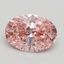 2.01 Ct. Fancy Intense Pink Oval Lab Grown Diamond