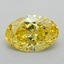0.55 Ct. Fancy Vivid Yellow Oval Lab Grown Diamond