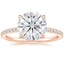 14K Rose Gold Perfect Fit Three-Quarter Diamond Ring (1/4 ct. tw.), smalltop view