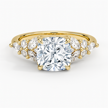 18K Yellow Gold Nadia Taper Diamond Ring