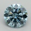 7.05 Ct. Fancy Vivid Blue Round Lab Grown Diamond