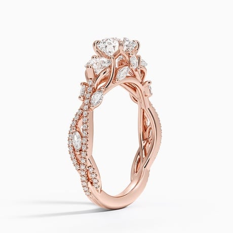 Luxe Secret Garden Three Stone Diamond Ring
