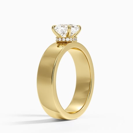 Thick Band Engagement Ring - Alden