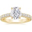 18K Yellow Gold Sienna Half Coverage Diamond Ring, smalltop view