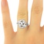 The Trudie Ring, smalltop view on a hand