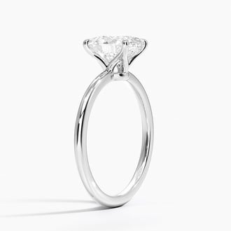 Petite Elodie Solitaire Ring with 2ct Oval Lab Diamond Center Stone Included