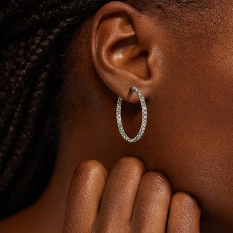Perfect Luxe Hoop Diamond Earrings
