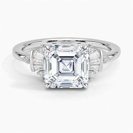 18K White Gold Daphne Art Deco Ring