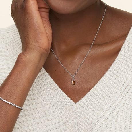 Citrine Open Back Necklace