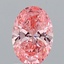 1.57 Ct. Fancy Vivid Pink Oval Lab Grown Diamond