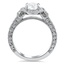 Milgrained Halo with Diamond Wrapped Shoulders, smallside view