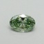 0.31 Ct. Fancy Vivid Green Oval Lab Grown Diamond