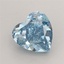 1.22 Ct. Fancy Vivid Blue Heart Lab Grown Diamond