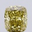 1.51 Ct. Fancy Intense Yellow Cushion Lab Grown Diamond
