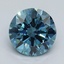 1.16 Ct. Fancy Vivid Malibu Blue Round Lab Grown Diamond