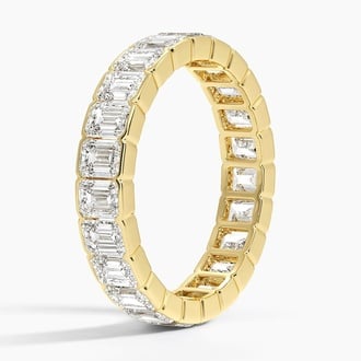 Emerald Cut Eternity Semi-Bezel Lab Diamond Ring (3 ct. tw.)