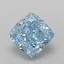 1.04 Ct. Fancy Vivid Blue Cushion Lab Grown Diamond