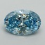 6.00 Ct. Fancy Vivid Blue Oval Lab Grown Diamond
