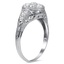 The Lyre Ring, smalltop view on a hand
