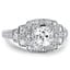 Custom Geometric Engraved Diamond Ring