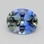 7.4x5.9mm Bi-Color Oval Sapphire