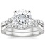 18KW Moissanite Chamise Diamond Bridal Set, smalltop view