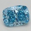 2.06 Ct. Fancy Vivid Blue Cushion Lab Grown Diamond