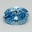 5.06 Ct. Fancy Vivid Blue Oval Lab Grown Diamond