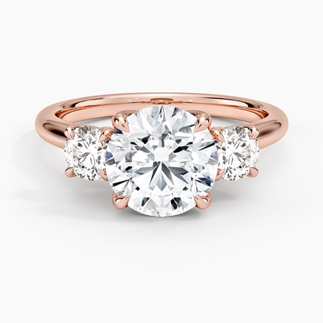 14K Rose Gold Elodie Perfect Fit Three Stone Diamond Ring (1/2 ct. tw.)