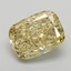 4.51 Ct. Fancy Intense  Yellow Cushion Lab Grown Diamond