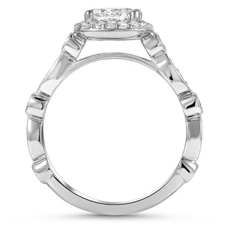 Custom Round and Marquise Milgrain Diamond Ring