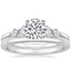 Platinum Miroir Diamond Ring with Petite Comfort Fit Wedding Ring