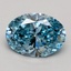 1.82 Ct. Fancy Vivid Blue Oval Lab Grown Diamond