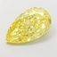 4.53 Ct. Fancy Vivid  Yellow Pear Lab Grown Diamond