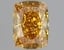 1.13 Ct. Fancy Vivid Brownish Yellow Cushion Lab Grown Diamond