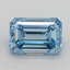 5.06 Ct. Fancy Intense  Blue Emerald Lab Grown Diamond