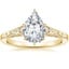 14K Yellow Gold Valentina Diamond Ring, smalltop view