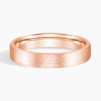 Mojave Matte 4mm Wedding Ring in 14K Rose Gold