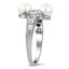 The Oakshore Ring, smalltop view on a hand