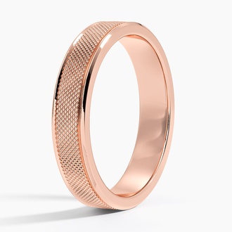Maverick 4.5mm Wedding Ring in 14K Rose Gold