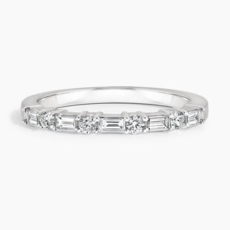 Baguette Wedding Band - Leona