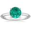 18K White Gold Hazel Solitaire Ring, smalltop view