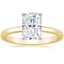 18K Yellow Gold Comfort Fit 2mm Solitaire Ring, smalltop view