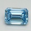 1.51 Ct. Fancy Vivid Blue Emerald Lab Grown Diamond