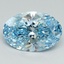 4.30 Ct. Fancy Vivid Blue Oval Lab Grown Diamond