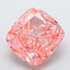 15.54 Ct. Fancy Vivid Pink Cushion Lab Grown Diamond