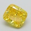 2.61 Ct. Fancy Vivid Yellow Cushion Lab Grown Diamond