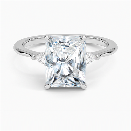 18K White Gold Aria Three Stone Diamond Ring (1/10 ct. tw.)